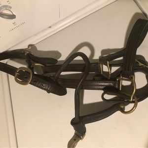 Full size halter Havana leather. By State Line Tack